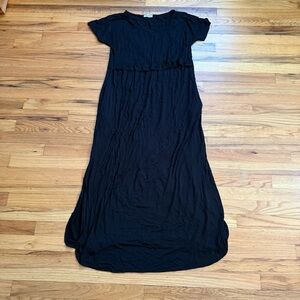 Smallshow Black Maxi Nursing Dress
